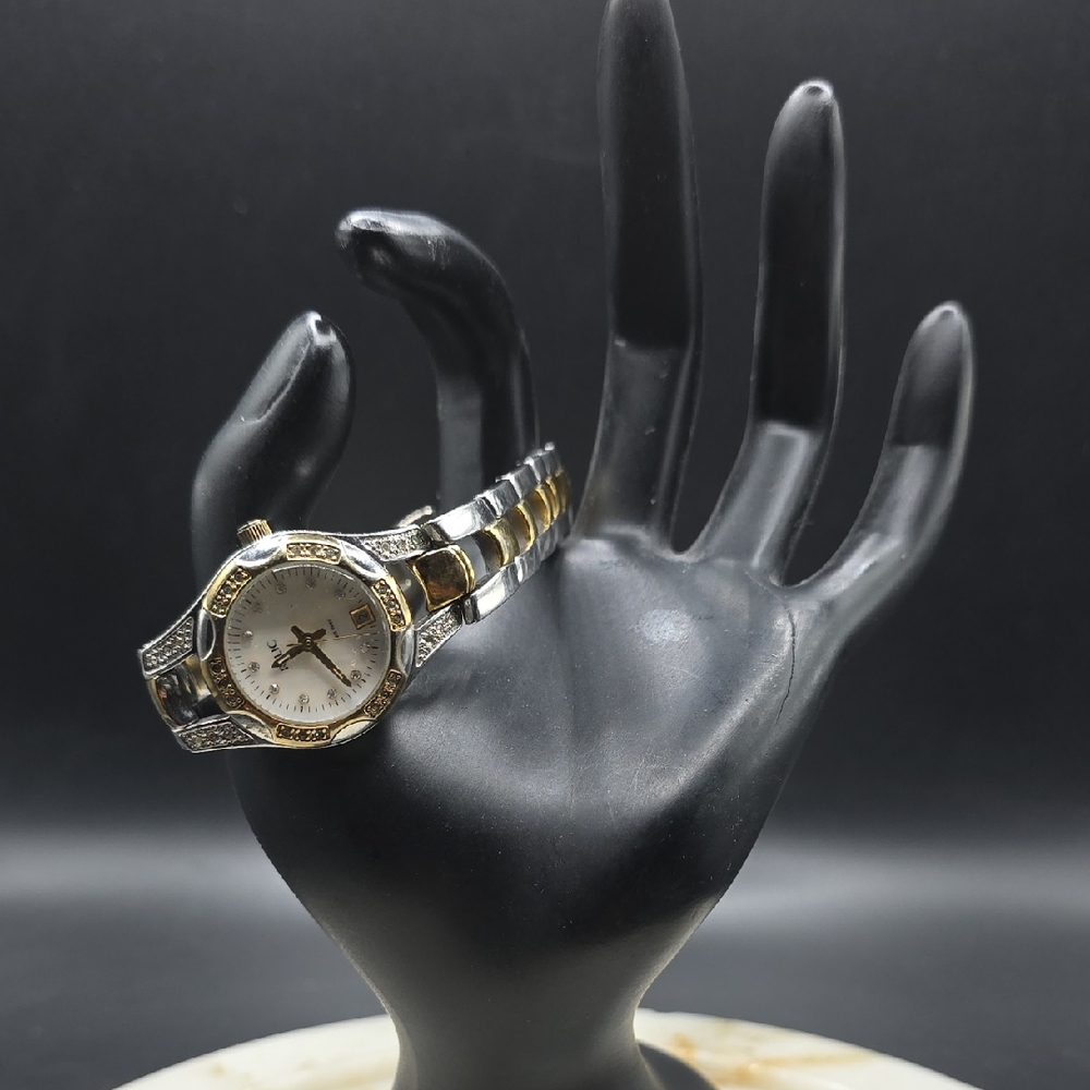 Relic By Fossil Gold and Silver Two-Tone Watch Mother Of Pearl